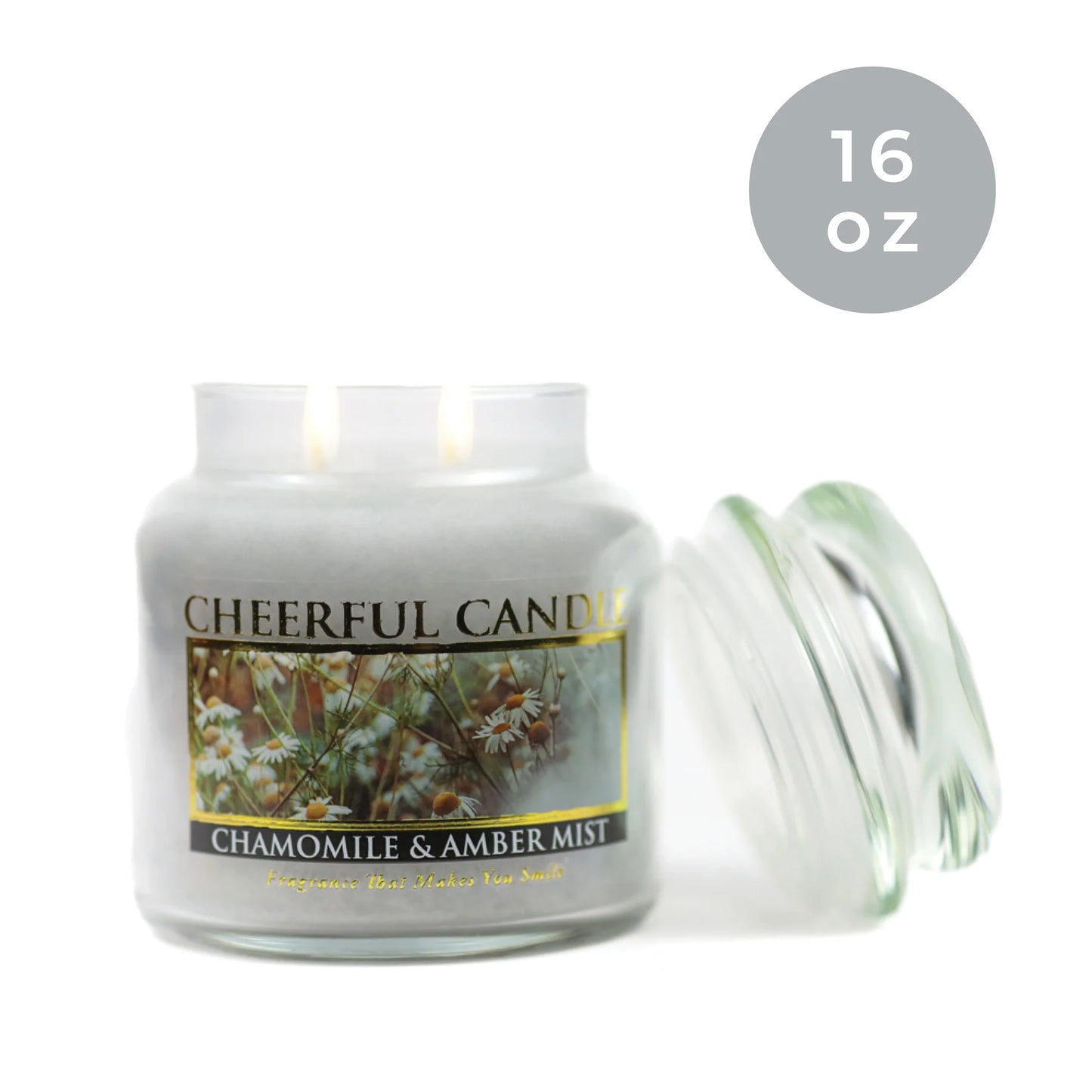 Chamomile & Amber Mist - 16 oz Cheerful Candle | NEW!