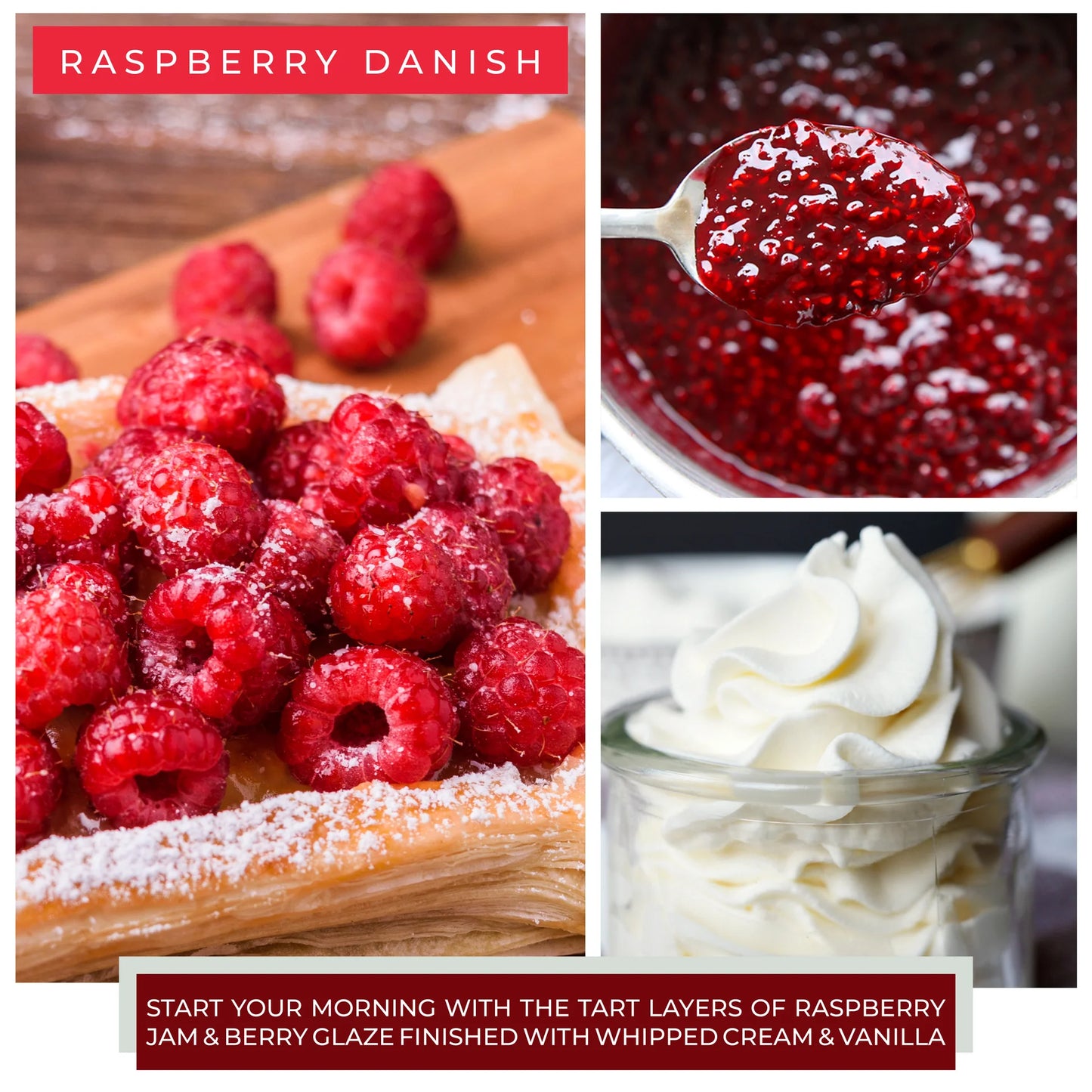 Raspberry Danish - 24 oz Cheerful Candle | NEW!