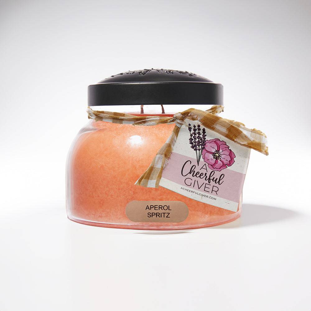 Aperol Spritz Scented Candle - 22 oz, Double Wick, Mama Jar - Cheerful Candle Israel