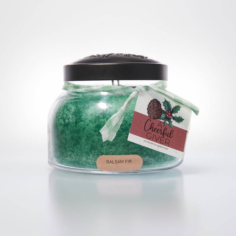 Balsam Fir Scented Candle - 22 oz, Double Wick, Mama Jar - Cheerful Candle Israel