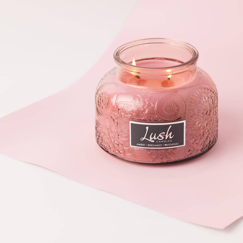 Amber Bergamot Patchouli - Lush Candle - Cheerful Candle Israel