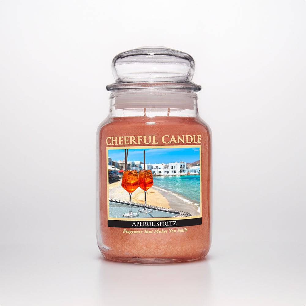 Aperol Spritz Scented Candle -24 oz, Double Wick, Cheerful Candle - Cheerful Candle Israel