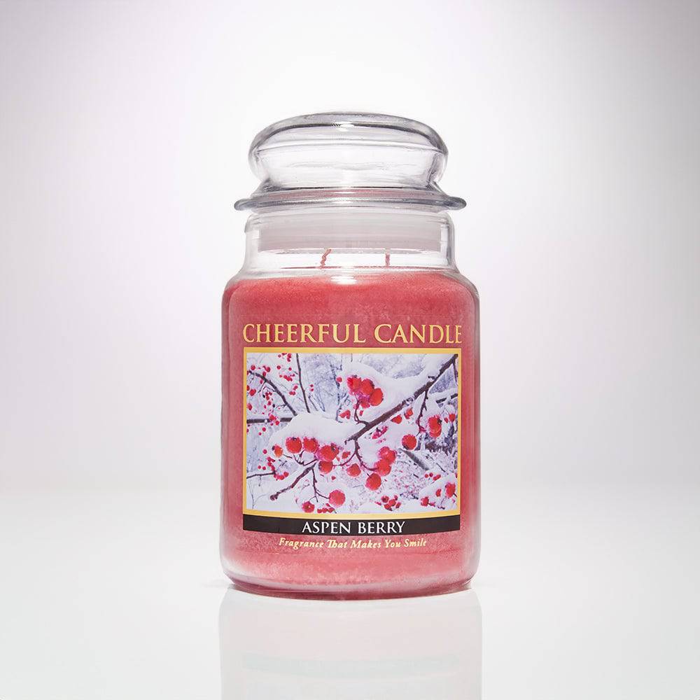 Aspen Berry Scented Candle -24 oz, Double Wick, Cheerful Candle - Cheerful Candle Israel