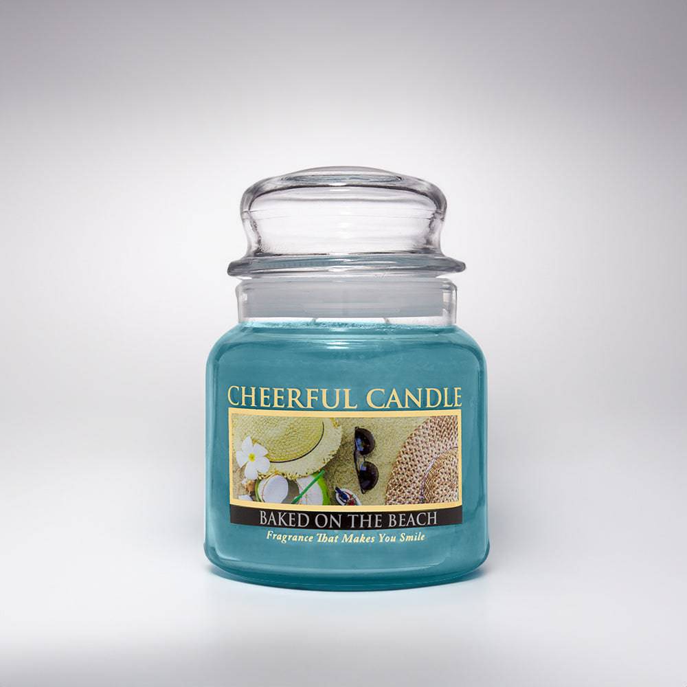 Baked on the Beach Scented Candle -16 oz, Double Wick, Cheerful Candle - Cheerful Candle Israel