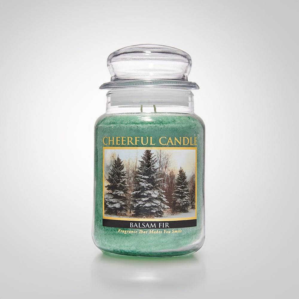 Balsam Fir Scented Candle -24 oz, Double Wick, Cheerful Candle - Cheerful Candle Israel