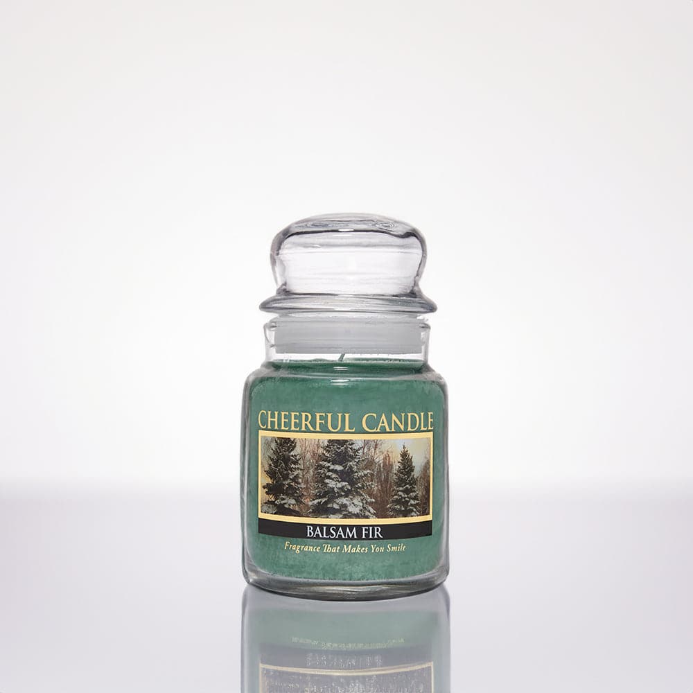 Balsam Fir Scented Candle - 6 oz, Single Wick, Cheerful Candle - Cheerful Candle Israel