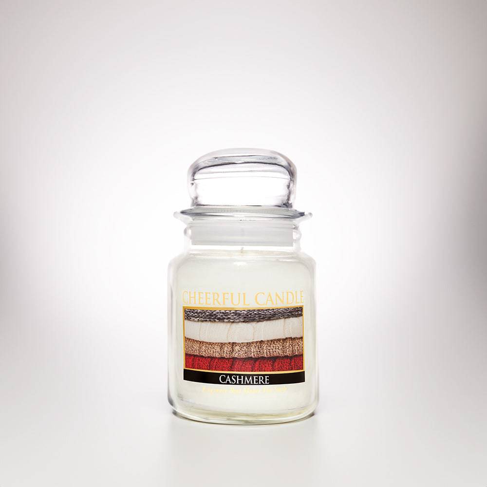 Cashmere Scented Candle - 6 oz, Single Wick, Cheerful Candle - Cheerful Candle Israel