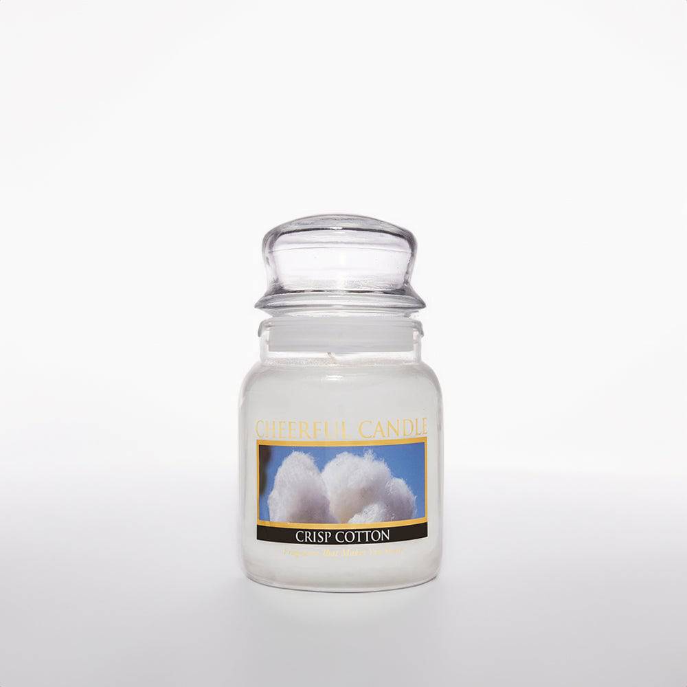 Crisp Cotton Scented Candle - 6 oz, Single Wick, Cheerful Candle - Cheerful Candle Israel