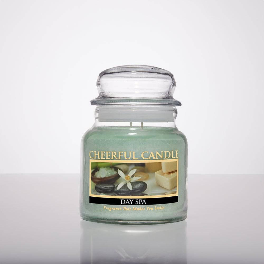Day Spa Scented Candle -16 oz, Double Wick, Cheerful Candle - Cheerful Candle Israel
