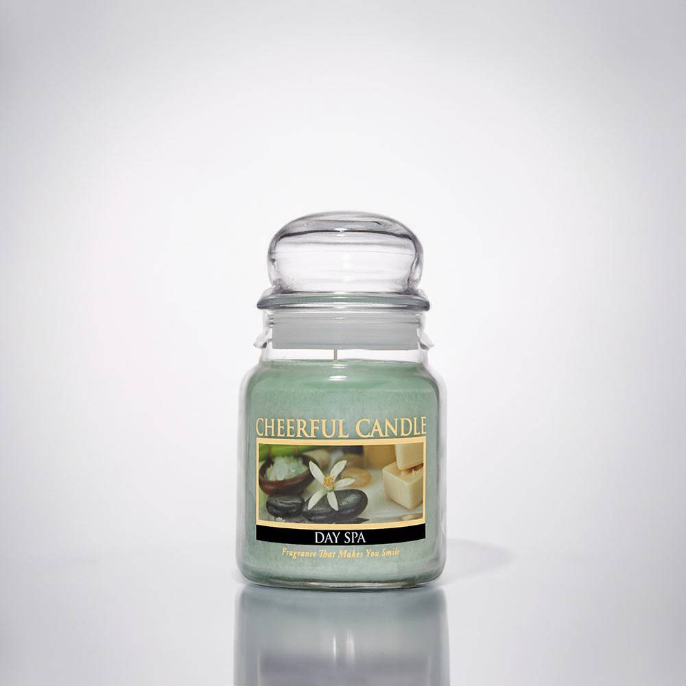 Day Spa Scented Candle - 6 oz, Single Wick, Cheerful Candle - Cheerful Candle Israel