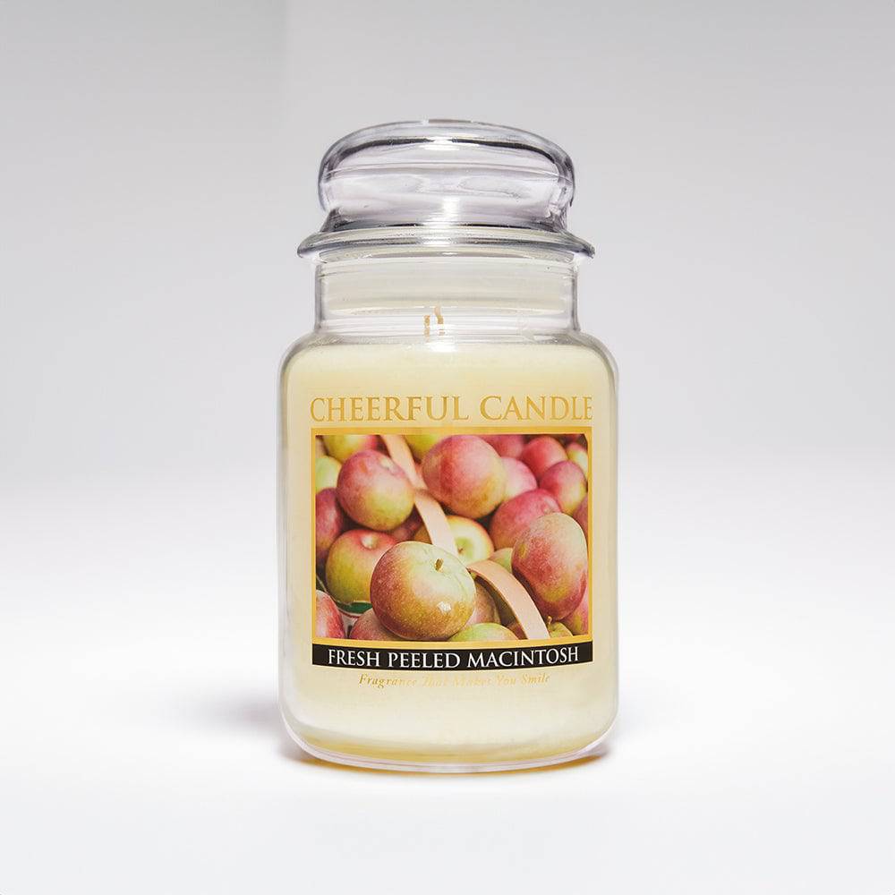 Fresh Peeled Macintosh Scented Candle -24 oz, Double Wick, Cheerful Candle - Cheerful Candle Israel