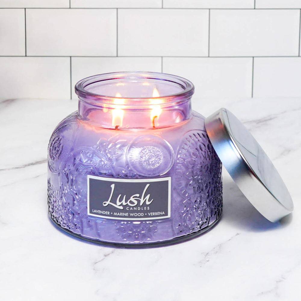 Lavender Marine Wood Verbena - Lush Candle - Cheerful Candle Israel