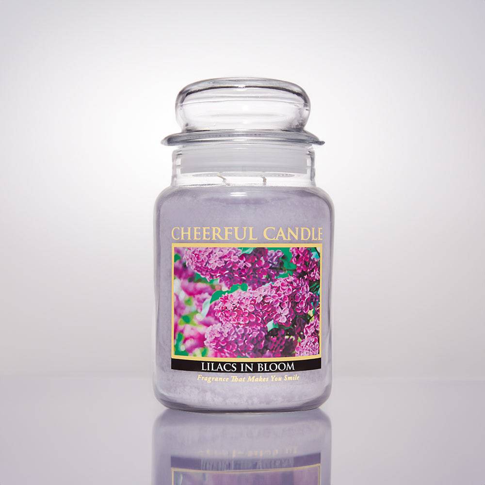 Lilacs in Bloom Scented Candle -24 oz, Double Wick, Cheerful Candle - Cheerful Candle Israel