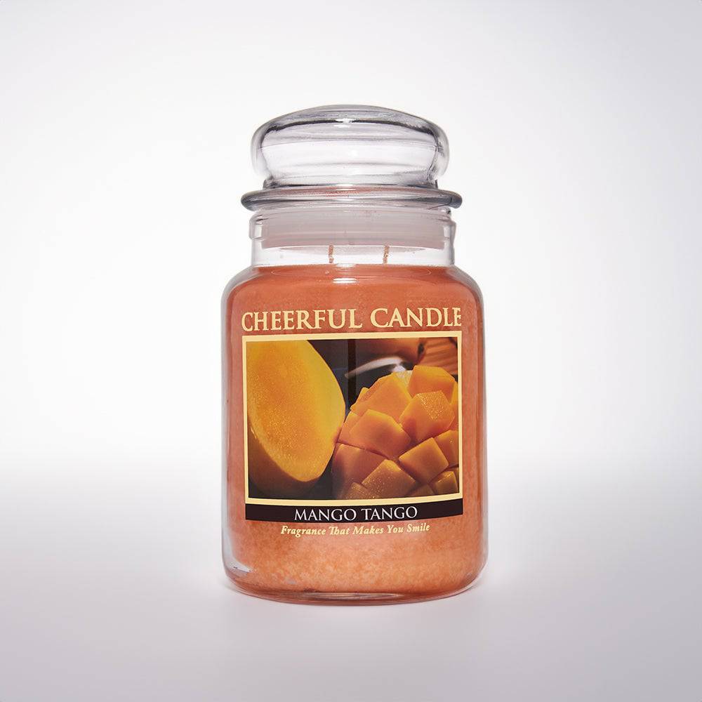 Mango Tango Scented Candle -24 oz, Double Wick, Cheerful Candle - Cheerful Candle Israel