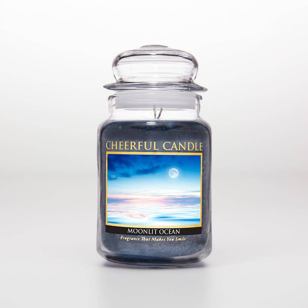 Moonlit Ocean Scented Candle -24 oz, Double Wick, Cheerful Candle - Cheerful Candle Israel