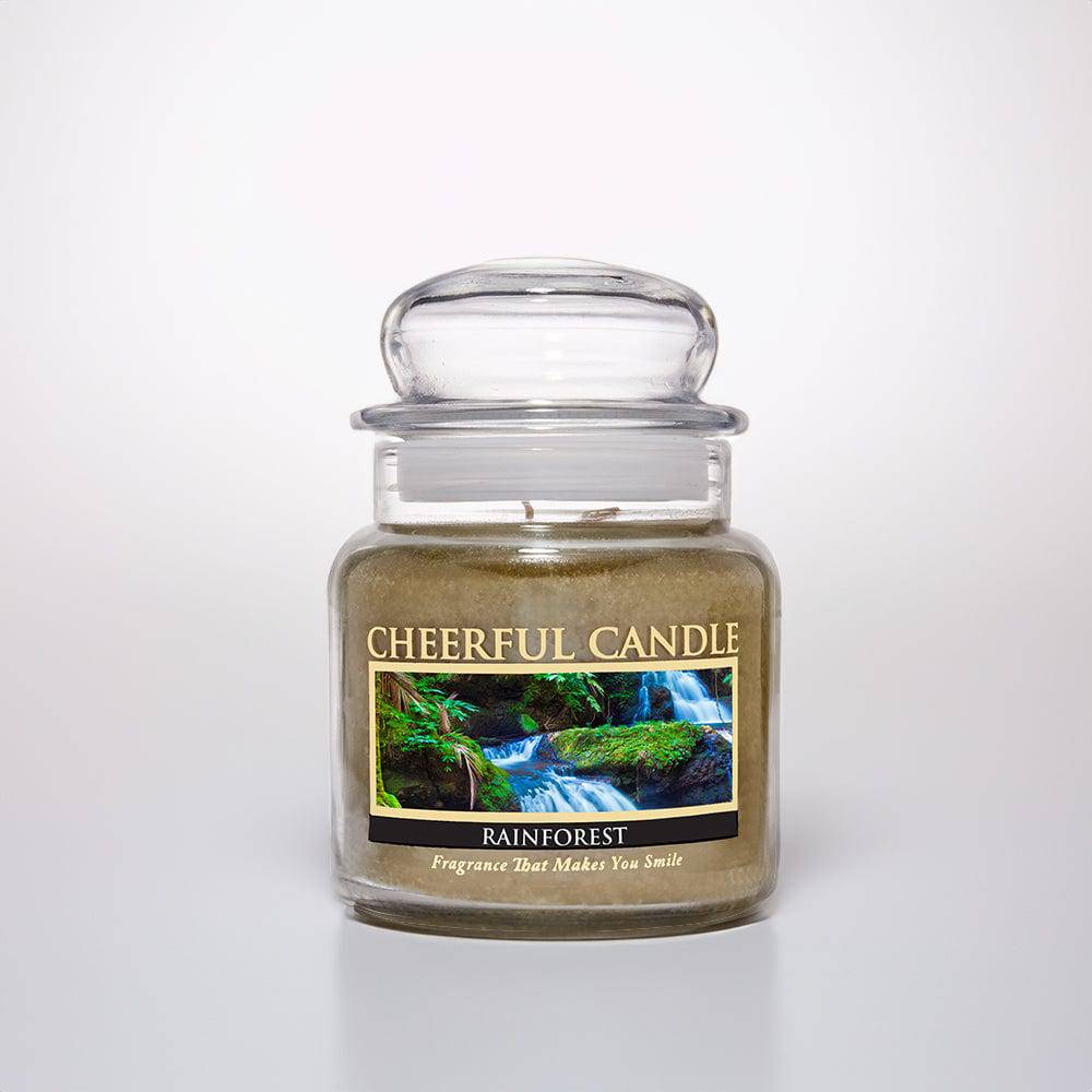 Rainforest Scented Candle -16 oz, Double Wick, Cheerful Candle - Cheerful Candle Israel