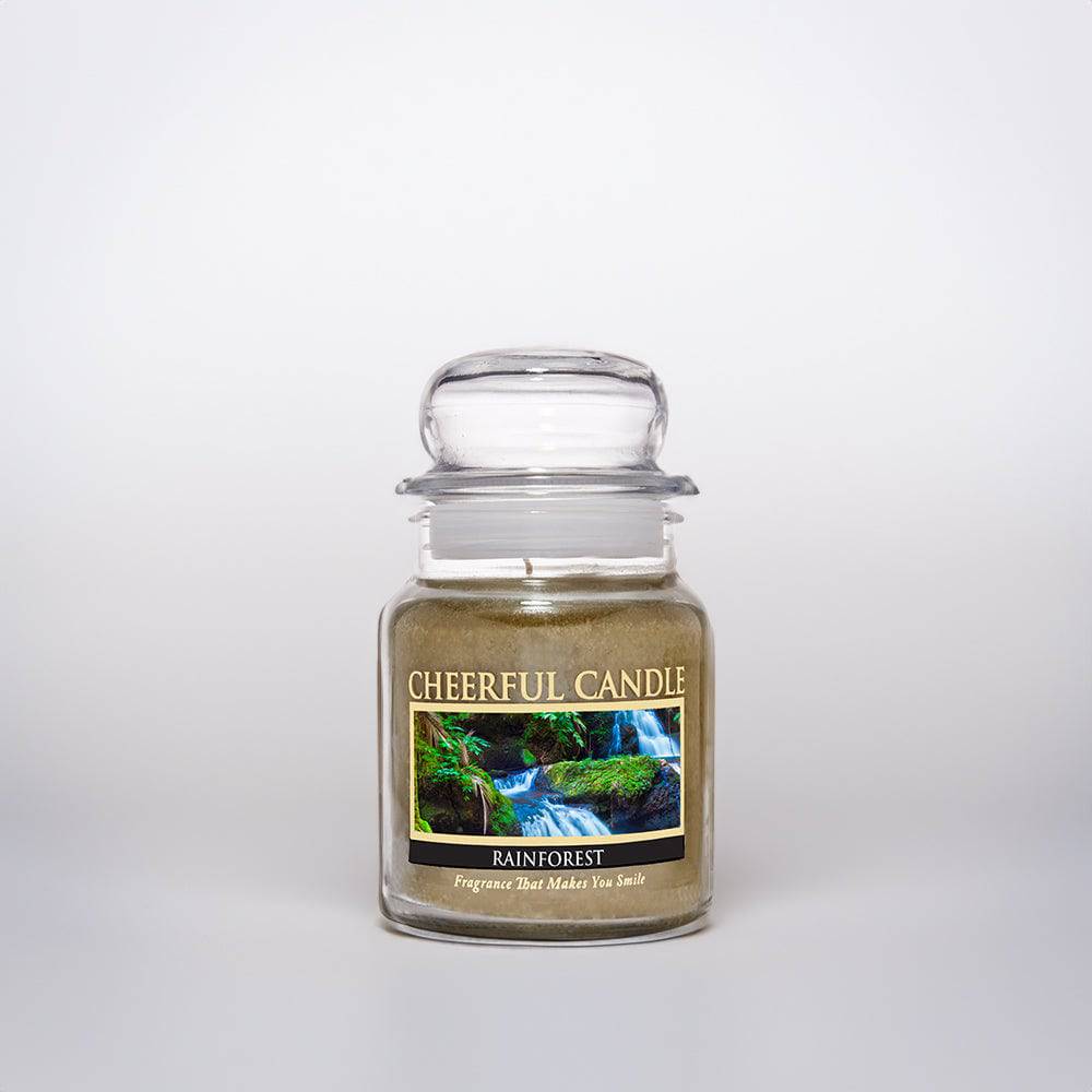 Rainforest Scented Candle - 6 oz, Single Wick, Cheerful Candle - Cheerful Candle Israel