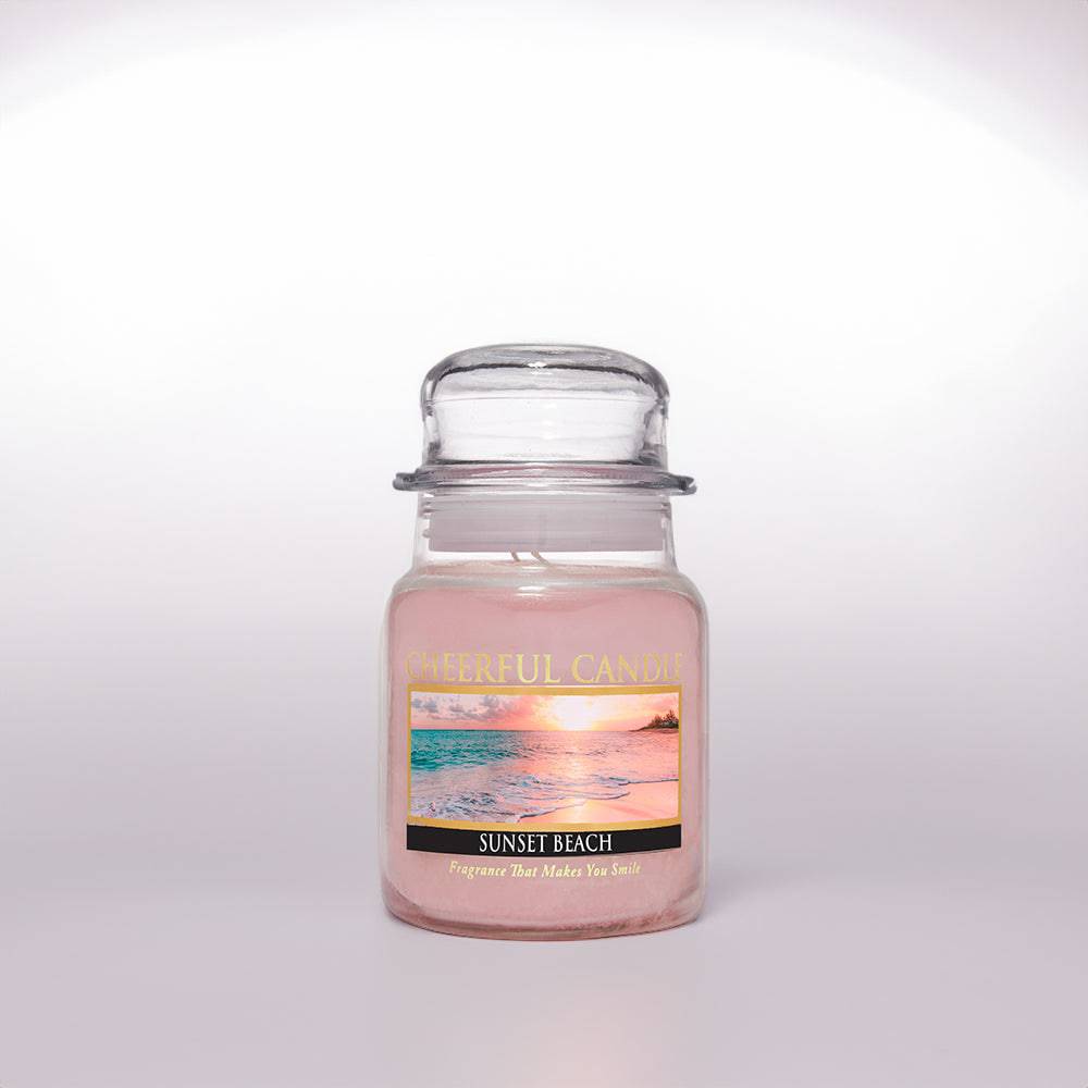 Sunset Beach Scented Candle - 6 oz, Single Wick, Cheerful Candle - Cheerful Candle Israel