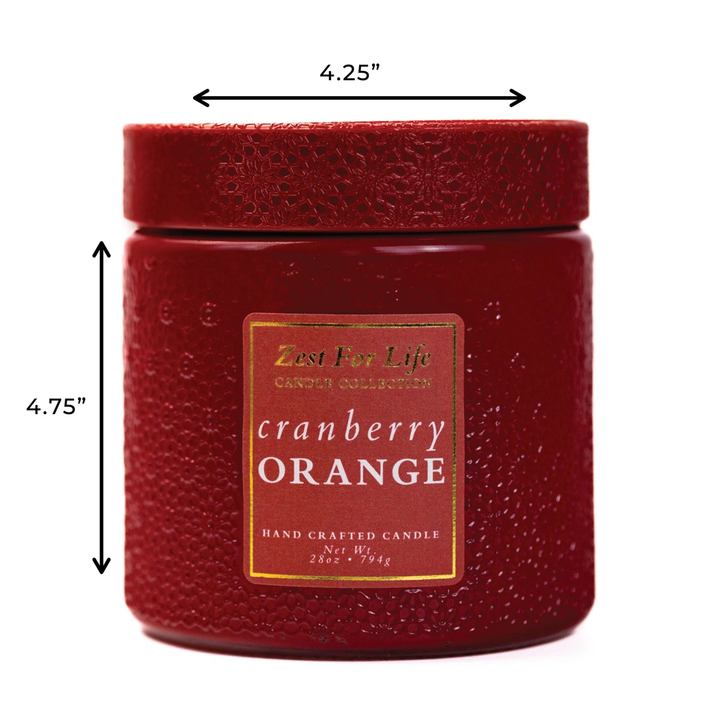 Cranberry Orange 28OZ - Zest For Life Candle