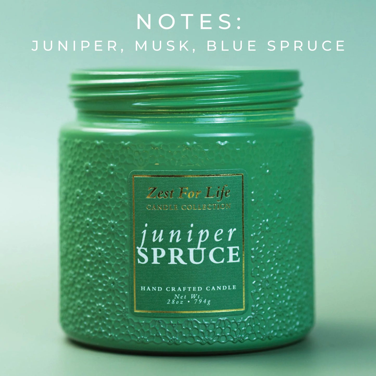 Juniper Spruce 28OZ - Zest For Life Candle