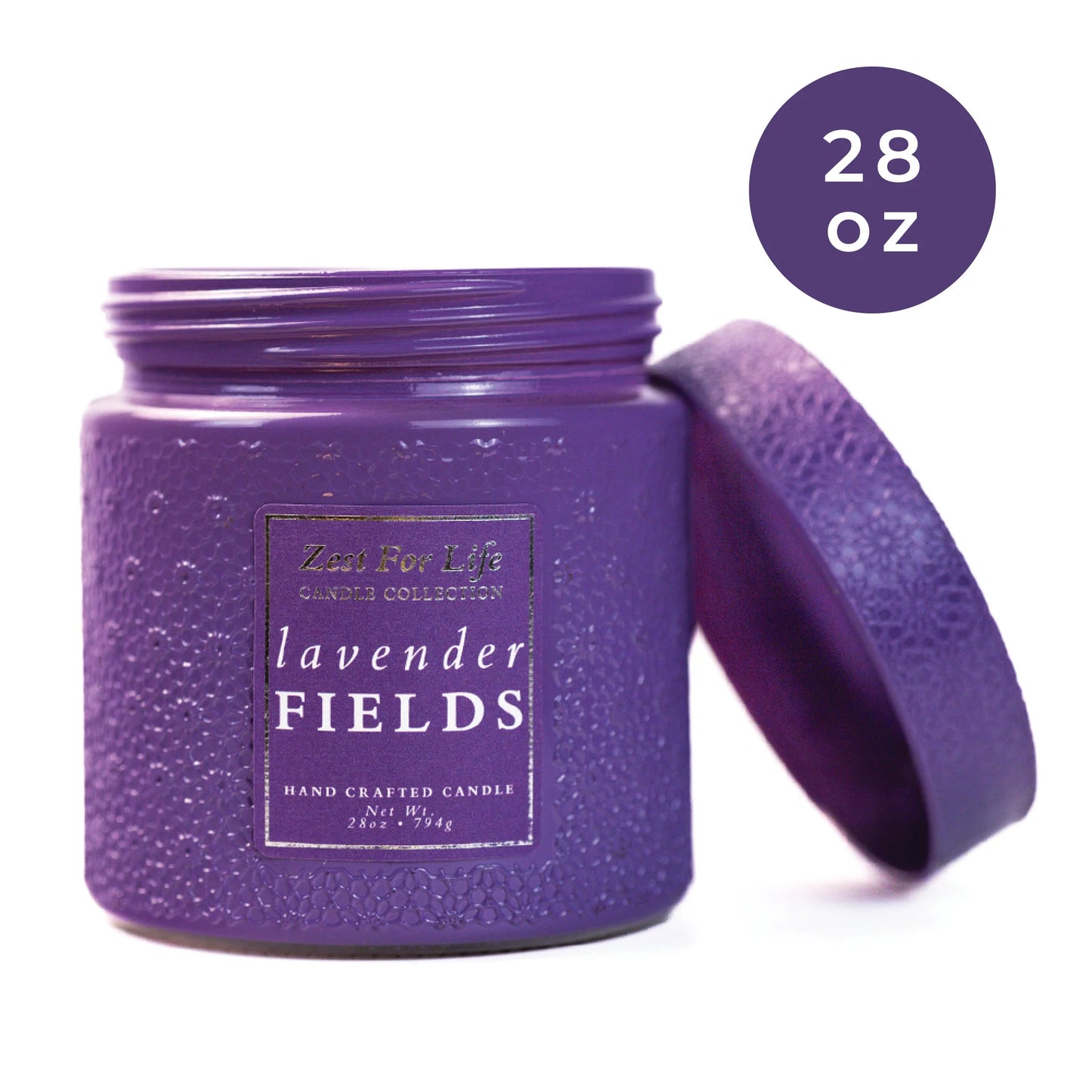 Lavender Fields 28OZ - Zest For Life Candle