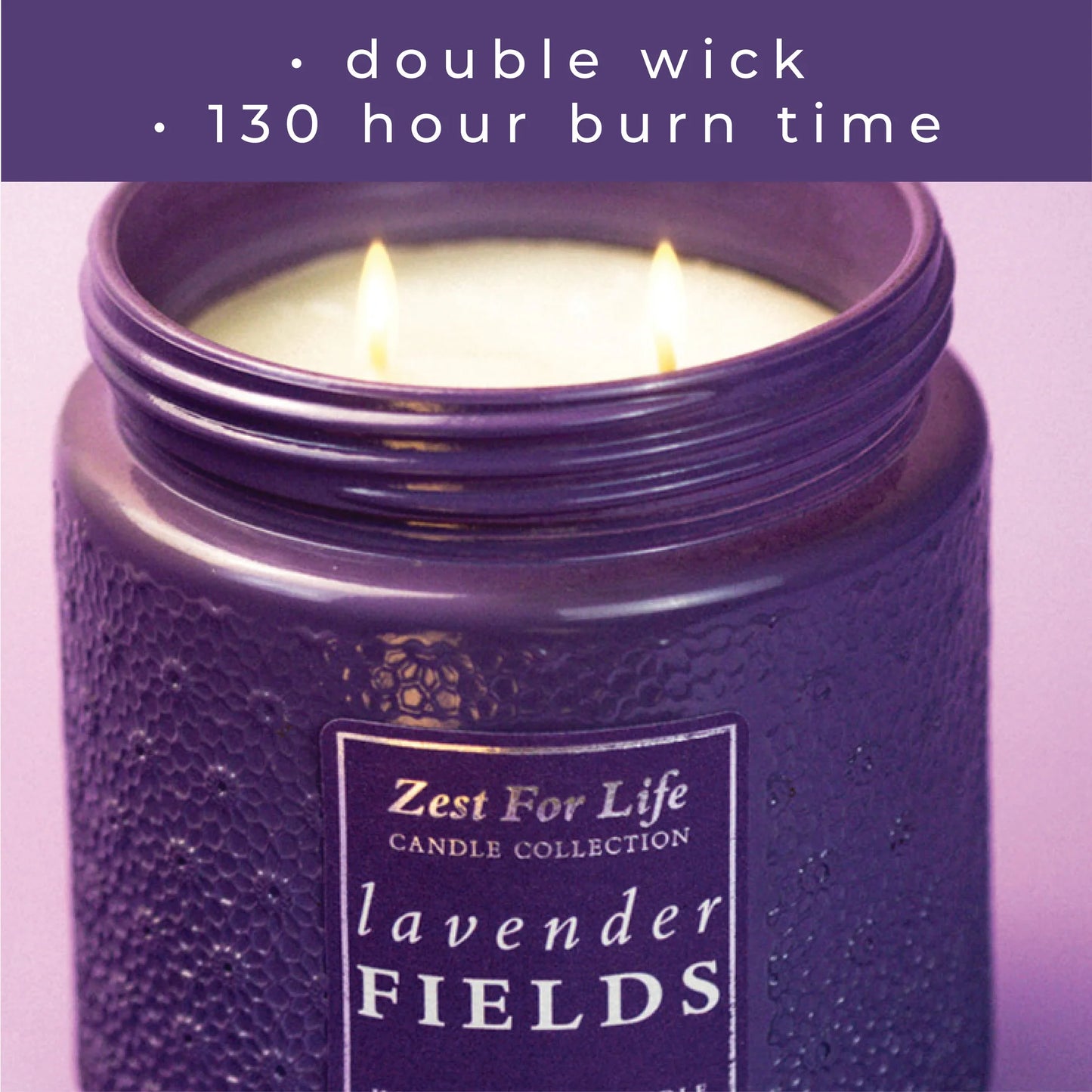 Lavender Fields 28OZ - Zest For Life Candle