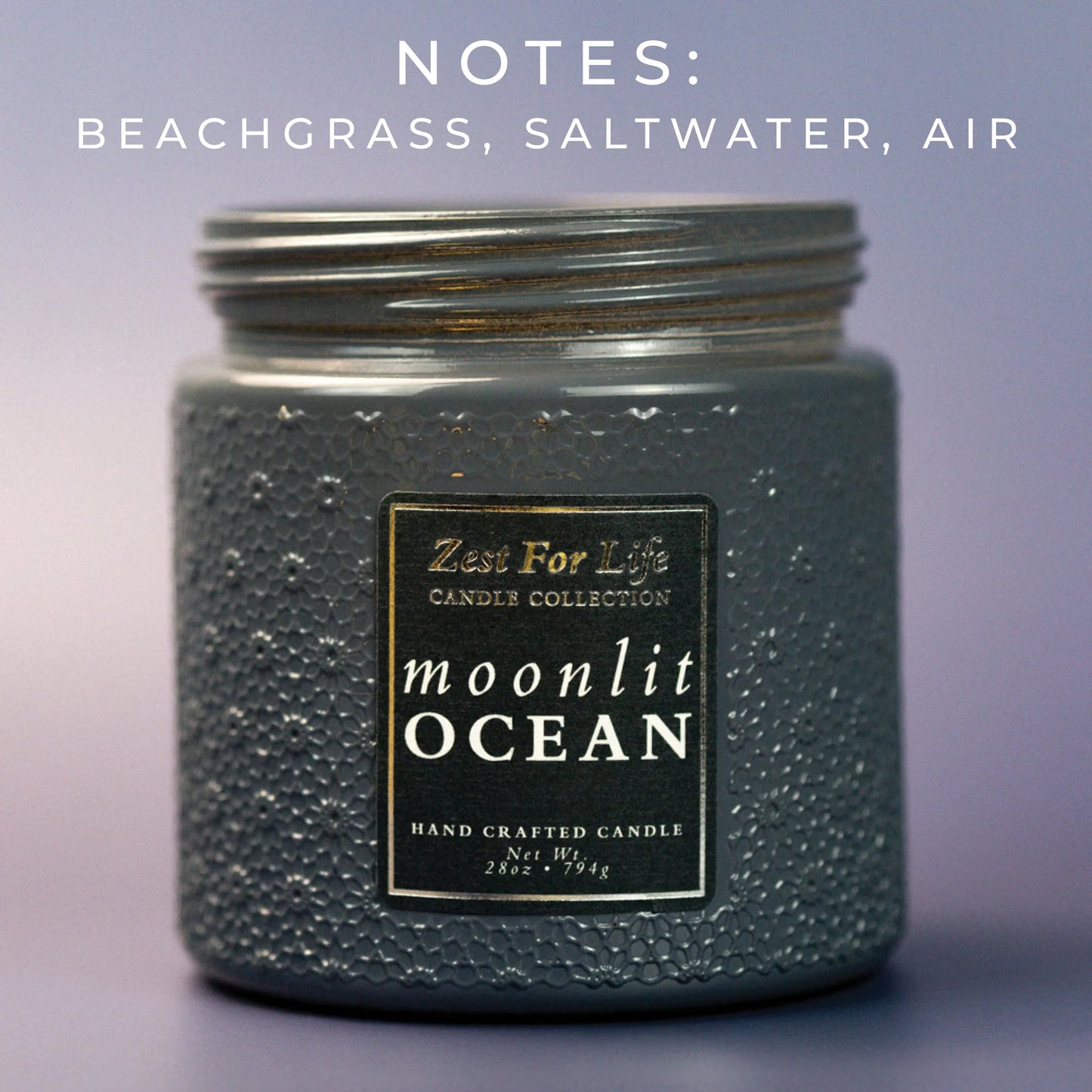 Moonlit Ocean 28OZ - Zest For Life Candle