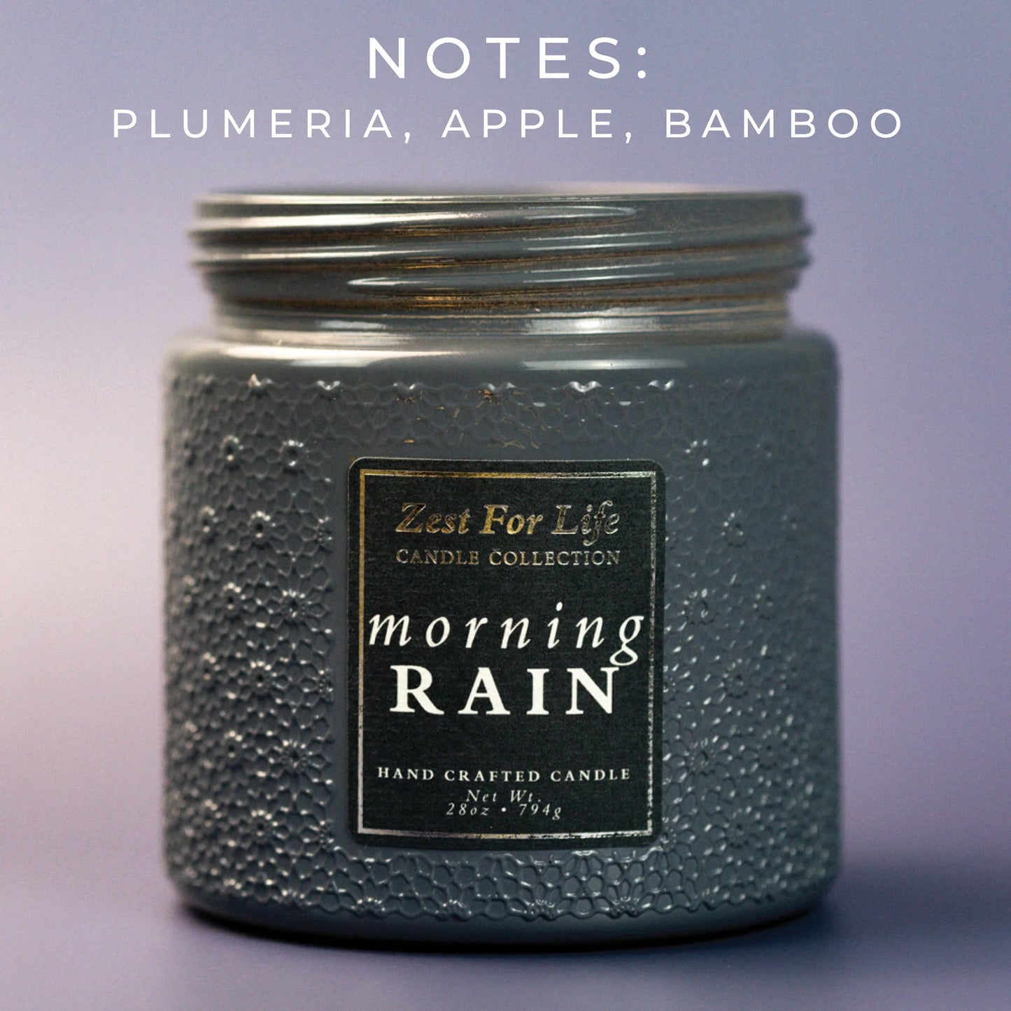 Morning Rain 28OZ - Zest For Life Candle