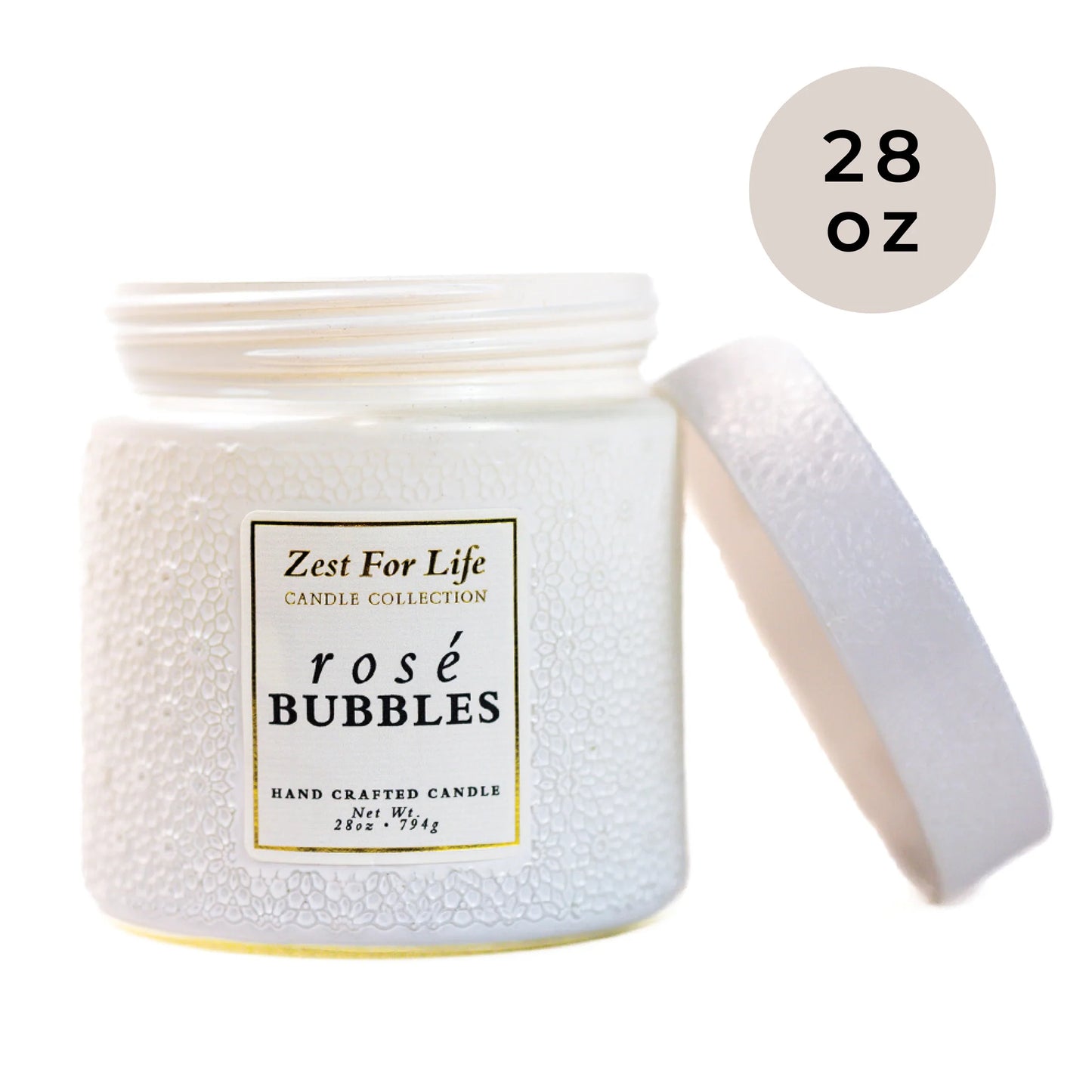 Rosé Bubbles 28OZ - Zest For Life Candle