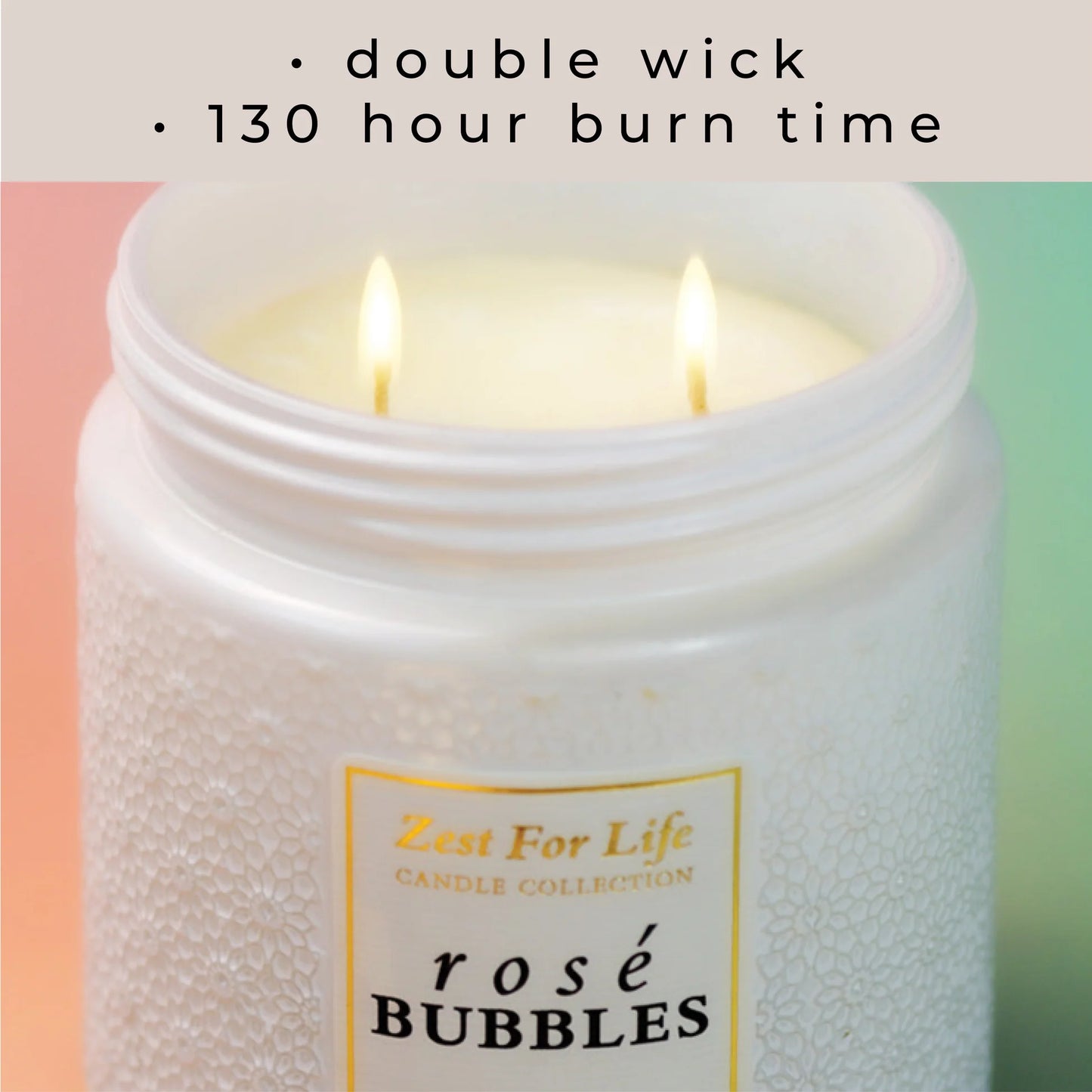 Rosé Bubbles 28OZ - Zest For Life Candle