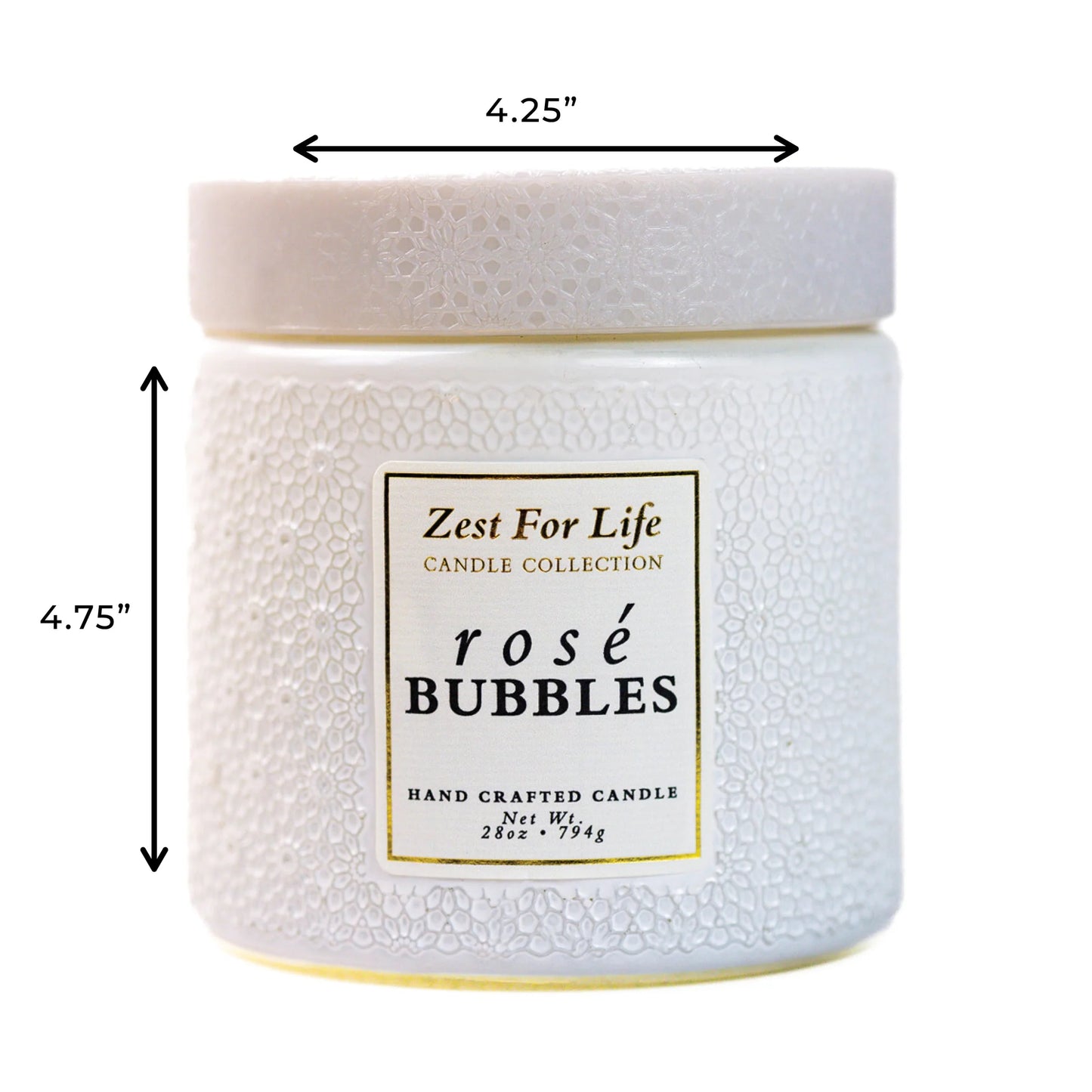Rosé Bubbles 28OZ - Zest For Life Candle