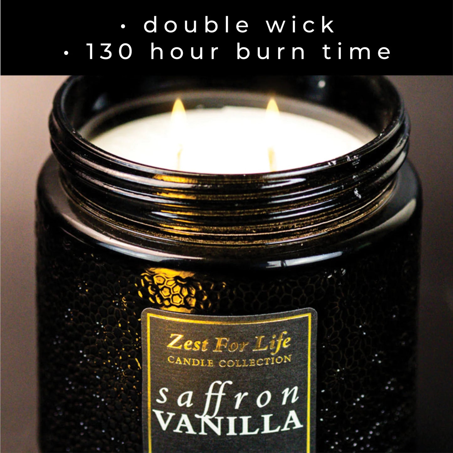 Saffron Vanilla 28OZ - Zest For Life Candle