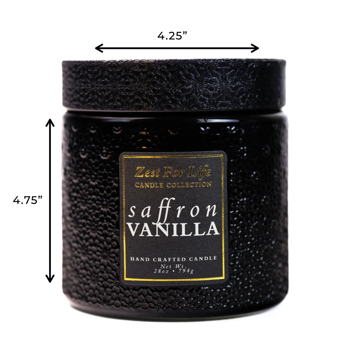 Saffron Vanilla 28OZ - Zest For Life Candle