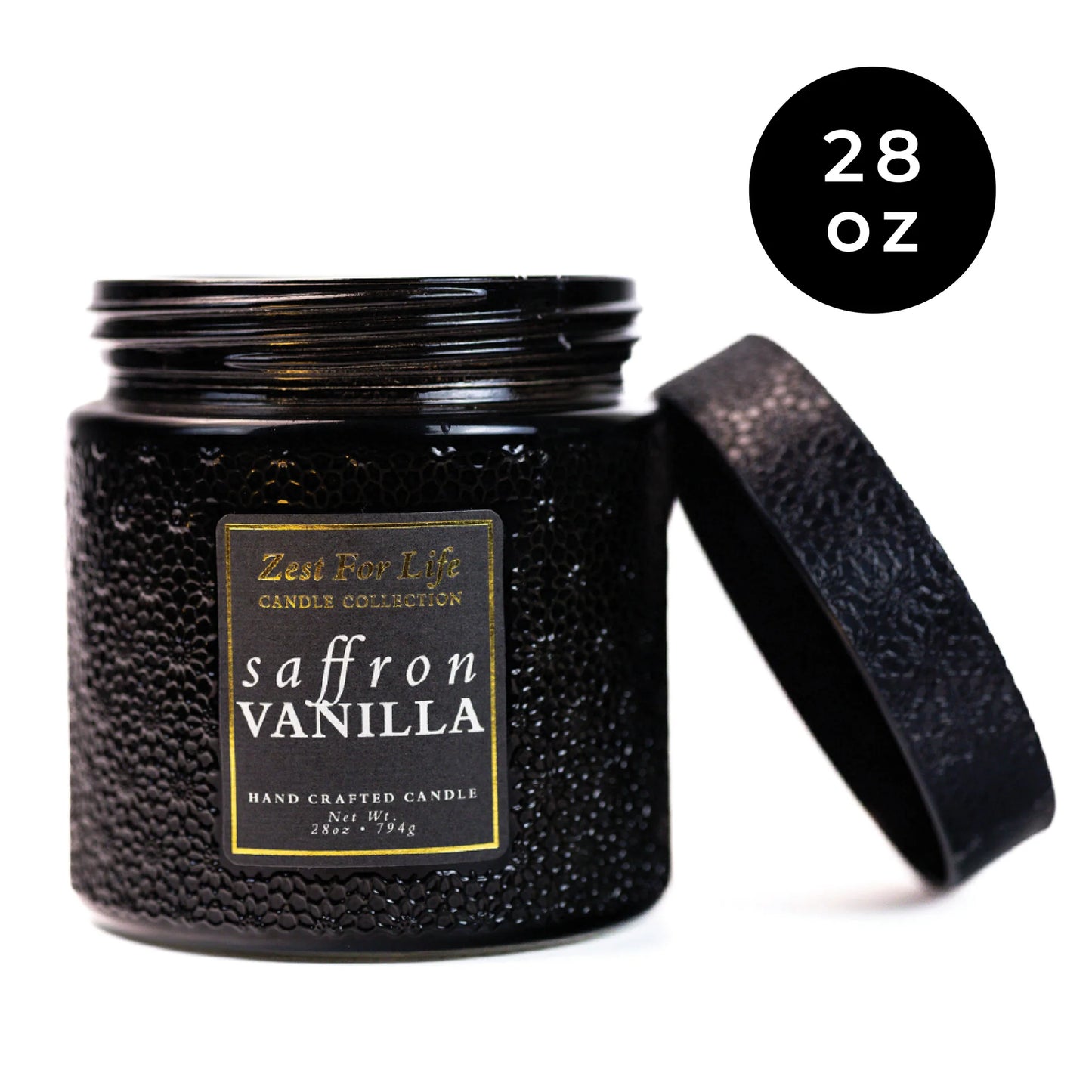 Saffron Vanilla 28OZ - Zest For Life Candle