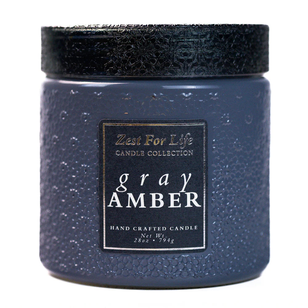 Gray Amber 28OZ - Zest For Life Candle