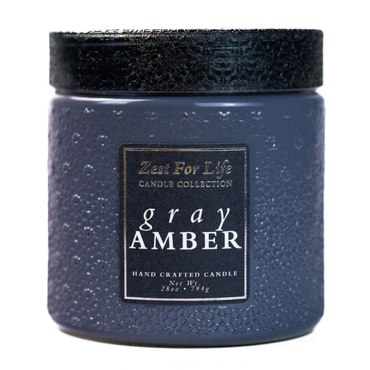 Gray Amber 28OZ - Zest For Life Candle