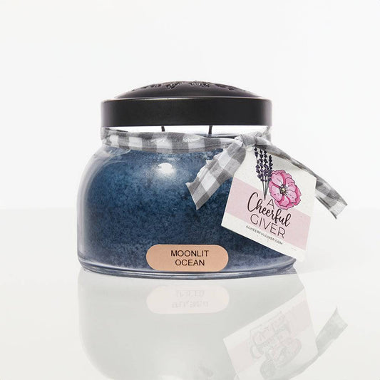 Moonlit Ocean Scented Candle - 22 oz, Double Wick, Mama Jar - Cheerful Candle Israel 