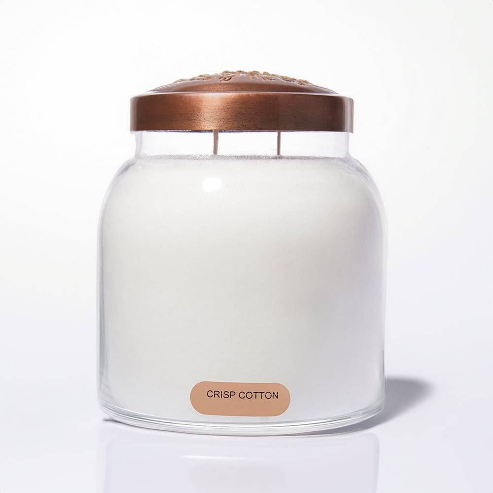 Crisp Cotton - 34 oz, Double Wick, Papa Jar - Cheerful Candle Israel 