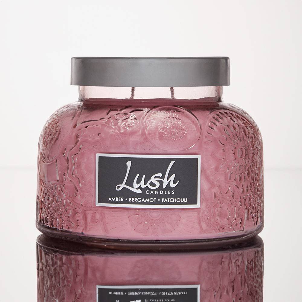 Amber Bergamot Patchouli - Lush Candle - Cheerful Candle Israel 