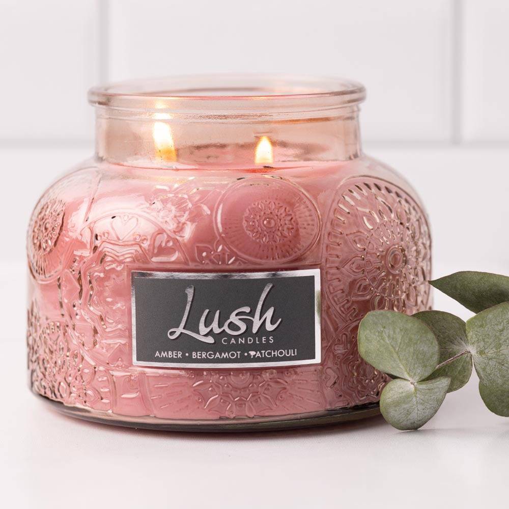 Amber Bergamot Patchouli - Lush Candle - Cheerful Candle Israel 