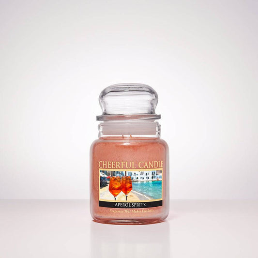 Aperol Spritz Scented Candle - 6 oz, Single Wick, Cheerful Candle - Cheerful Candle Israel 