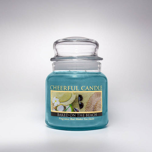 Baked on the Beach Scented Candle -16 oz, Double Wick, Cheerful Candle - Cheerful Candle Israel 