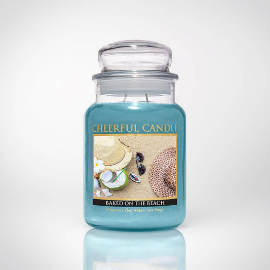 Baked on the Beach Scented Candle -24 oz, Double Wick, Cheerful Candle - Cheerful Candle Israel 