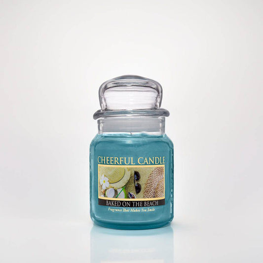 Baked on the Beach Scented Candle - 6 oz, Single Wick, Cheerful Candle - Cheerful Candle Israel 