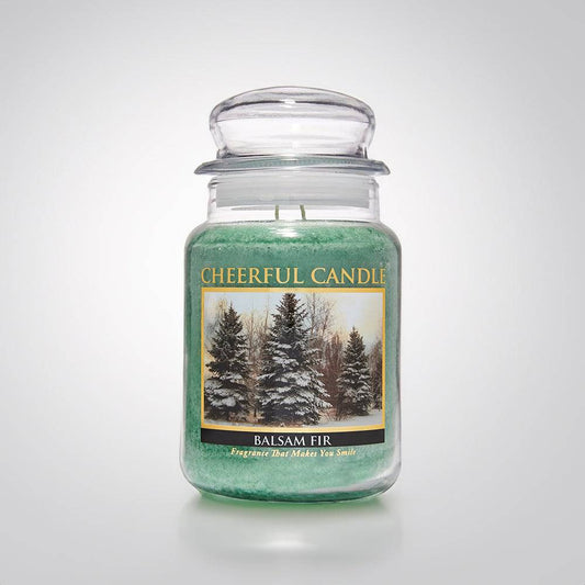 Balsam Fir Scented Candle -24 oz, Double Wick, Cheerful Candle - Cheerful Candle Israel 