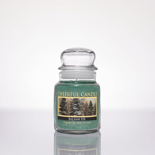 Balsam Fir Scented Candle - 6 oz, Single Wick, Cheerful Candle - Cheerful Candle Israel 