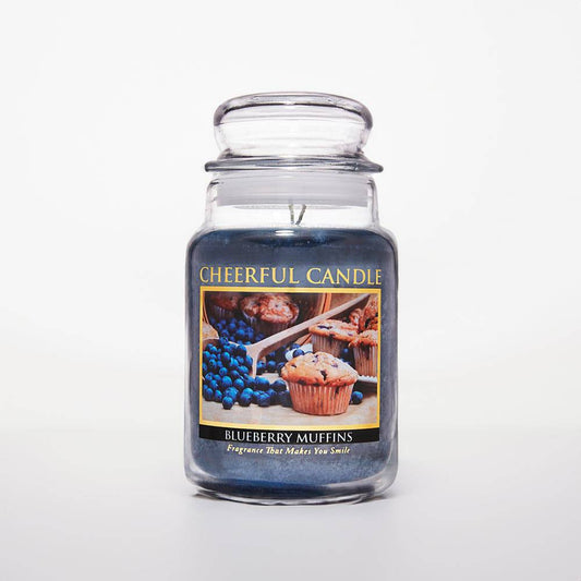 Blueberry Muffins Scented Candle -24 oz, Double Wick, Cheerful Candle - Cheerful Candle Israel 