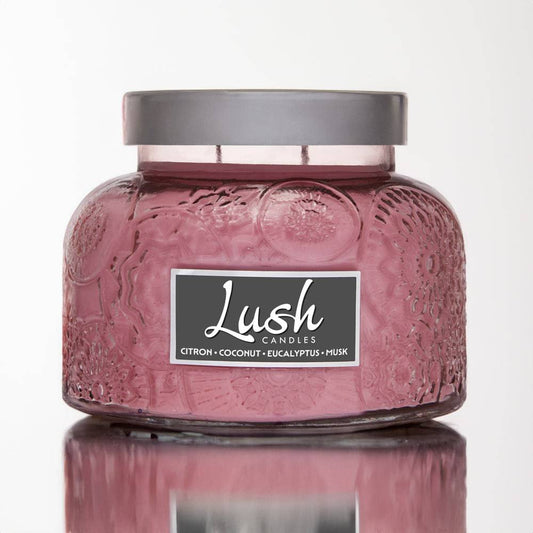 Citron Coconut Eucalyptus Musk - Lush Candle - Cheerful Candle Israel 