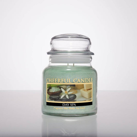 Day Spa Scented Candle -16 oz, Double Wick, Cheerful Candle - Cheerful Candle Israel 