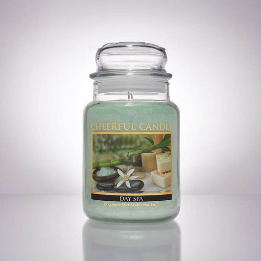 Day Spa Scented Candle -24 oz, Double Wick, Cheerful Candle - Cheerful Candle Israel 